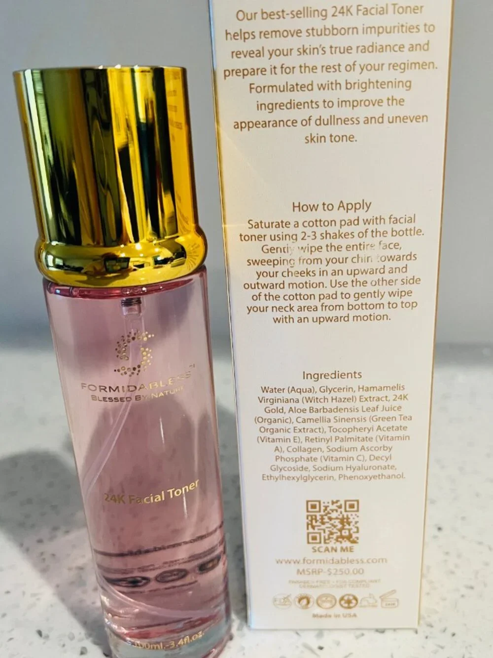 Formidabless 24K Luxury Skincare 4 Piece Set – New